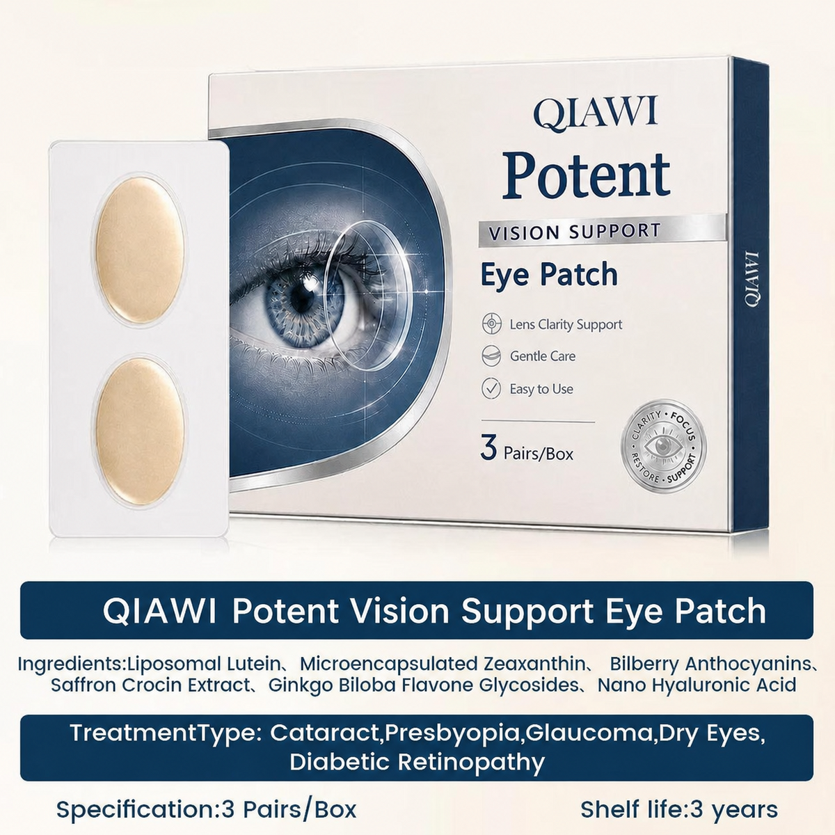 QIAWI® Potent Vision Support Eye Patch👁️✨